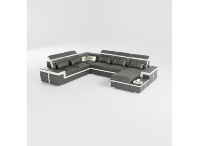 Sofas U Vorm Bank Bankstoffering Woonlandschap Ontwerp Hoekbank Leer Nieuw