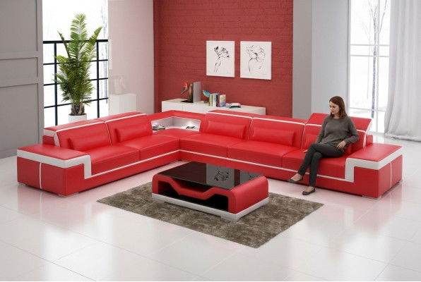 Designer bank bank hoekbank bekleding set woonlandschap L-vorm