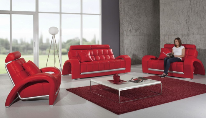 Ontwerper bankstel 3+1+1 zits bank bankstel leren set stoffering