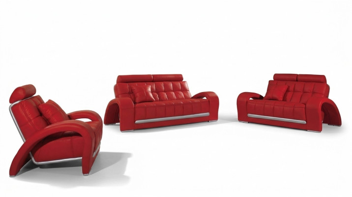 Ontwerper bankstel 3+1+1 zits bank bankstel leren set stoffering