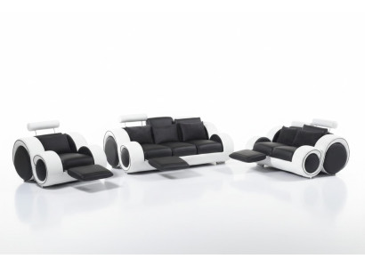 Designer Sofaset 3+1+1 Zitsbank Leder Bankstel Set