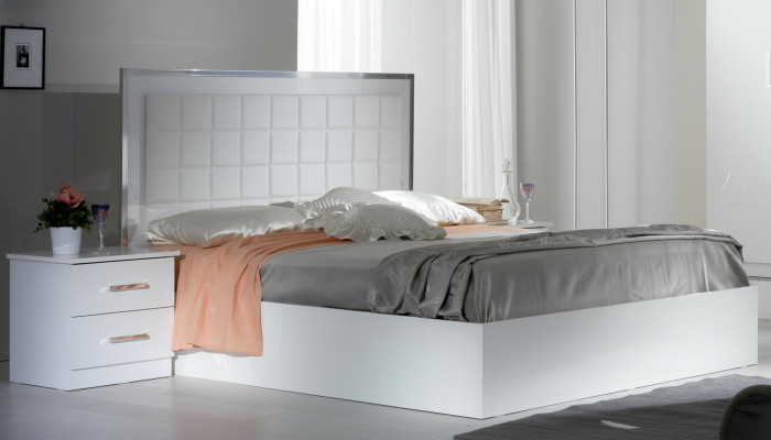 Bed 2x Nightstand 3 pcs. Bedroom Set Design Modern Luxury Bed Group New