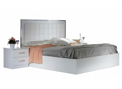 Bed 2x Nightstand 3 pcs. Bedroom Set Design Modern Luxury Bed Group New