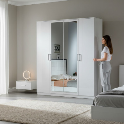 Klassieke stijl kledingkast kast hout garderobe kasten