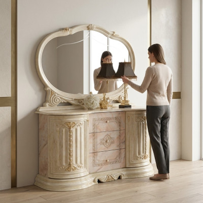 Spiegel ladekast kast laden dressoir slaapkamer set hout moderne stijl nieuw