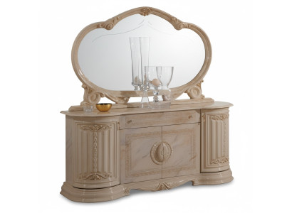 Kommode Dressoir Woonkamer Buffet Spiegel Italiaanse meubels 2-delige set Nieuw