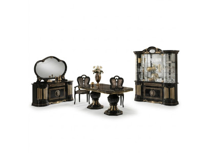 Klassieke design eettafel tafel Italiaanse stijl meubels Tafels Zwart Goud