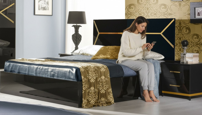 Klassieke stijl bedden Lederen tweepersoons hotelbed Moderne slaapkamermeubels Hout