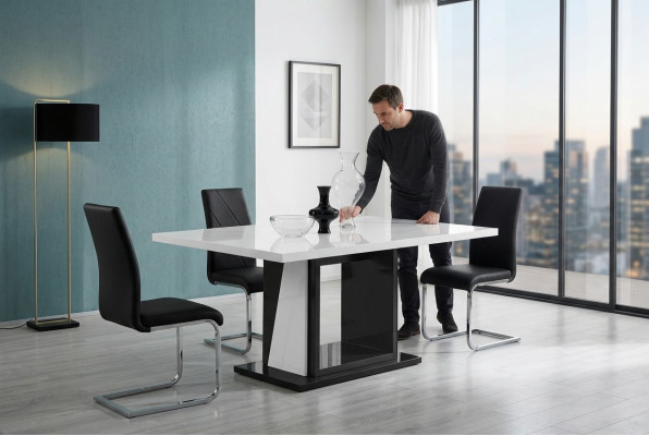 Moderne eettafel Tafel Tafels Houten eettafel Eetkamer 140/180x90cm Uitschuifbaar Nieuw