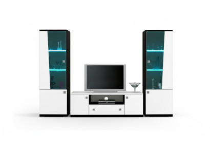 Moderne woonkamer wandvitrine dressoir RTV-rek muurkast 3-delig nieuw