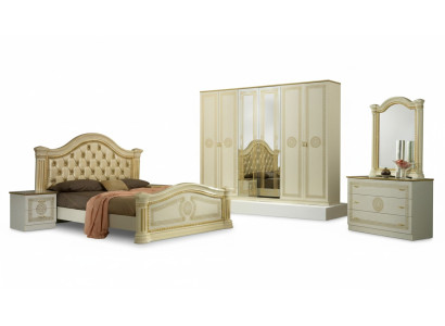 Design slaapkamer 3-delig. Bed 2x nachtkastje Klassieke luxe beddenset meubels