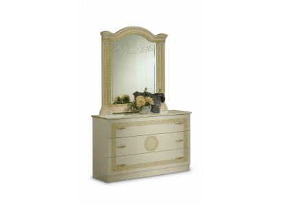 Spiegel ladekast kast laden slaapkamer set hout klassieke stijl 2-delig.