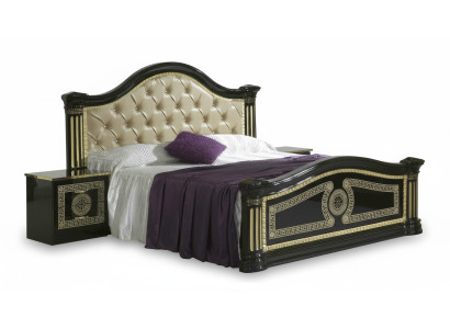 Slaapkamer 3-delige set Bed 2x Nachtkastje Console Bedden Chesterfield Bekleding