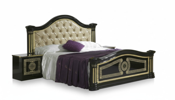 Chesterfield Bed Lederen Bed Gestoffeerd Bed Slaapkamer Tweepersoonsbed Bedden 180x200cm