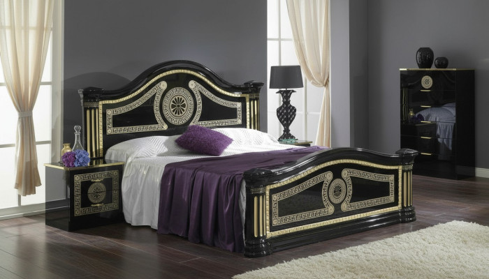 Bed Padding Design Luxury Wood Double Hotel Beds Marriage Sleeping Room Textile Gold