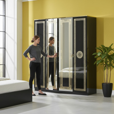 Kast Elegante kledingkast Gemaakt in Italië Klassieke kasten Slaapkamer