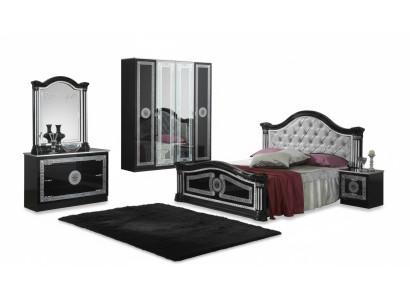 Bed 2x Nightstand 3-piece Bedroom Set Design Luxury Bedroom Chesterfield