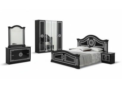 Slaapkamer Compleet Set Koninklijke Stijl Modern Bed Nachtkastje 6-delig Nieuw