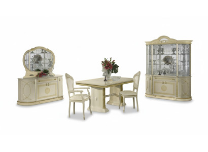 Eetkamer set vitrine eettafel meubel set tafel groep 4-delige set compleet barok