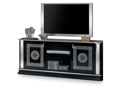 Zwart tv-standaard RTV-kast Lowboard meubilair tv-tafel design tv-kast