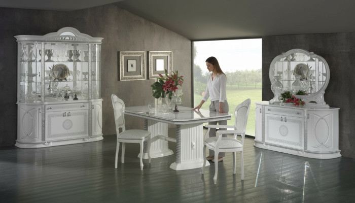 Spiegel Dressoir Eettafel Vitrine Bekleding Set Keuken Woonkamer Eetkamer