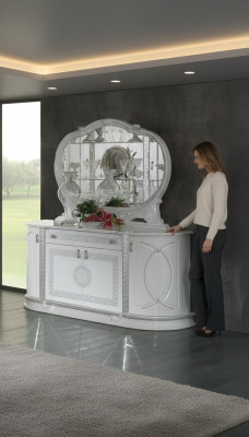 Spiegel Ladekast Kast Laden Dressoir Slaapkamer Set Hout Moderne Stijl 2-delig