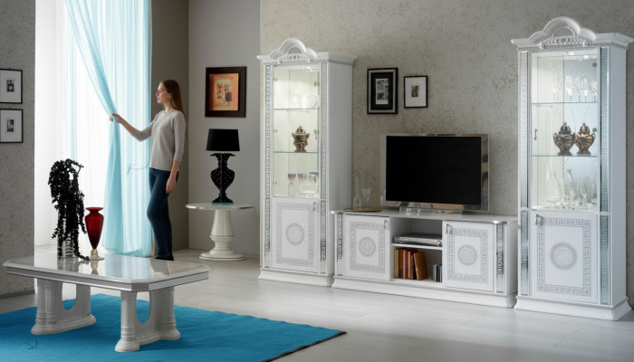 Woonkamerset woonwand vitrine ladekast tafel RTV vitrines compleet 3-delige set nieuw Woonkamerset wandkast vitrine ladenkast tafel RTV vitrines compleet 3-delige set nieuw