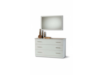 Schminktafels Console Tafel Dressoir Kamer Hout Spiegel + Commode 2-delig Set
