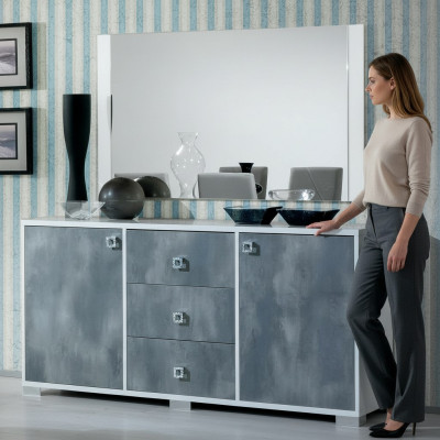 Moderne commodes 2-delige set Stijl Moderne commode + Spiegel Italiaanse meubels