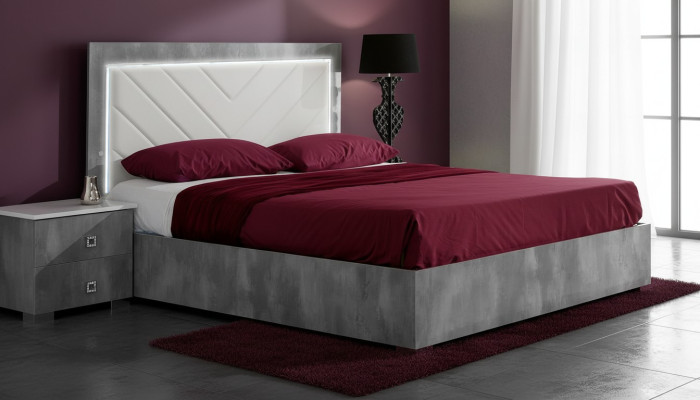 Ontwerp slaapkamer 3-delige set. Bed 2x nachtkastje Klassieke Luxe Beddenset Meubilair