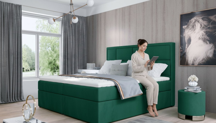 Luxe bed van fluweel 180x215 klassiek slaapkamer Italiaanse meubels