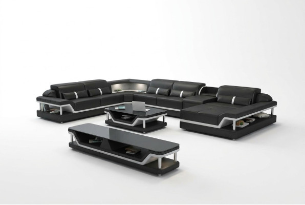 Ontwerper woonlandschap U-vorm bank hoekbank gestoffeerde suite hoekbank.
