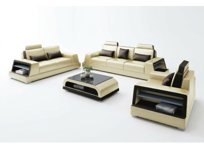 Sofagarnituur Zitbank Set Ontwerp Bankstellen Stoffen Bankstellen Lederen Moderne 3+3