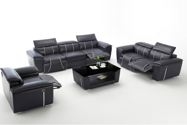 Luxe bankstel 2x 3-zits met meubelbank lederen bankstel textielgroep