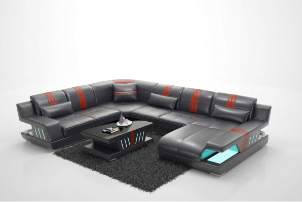 Bank U-vorm Leren bank Bankstel Design Modern