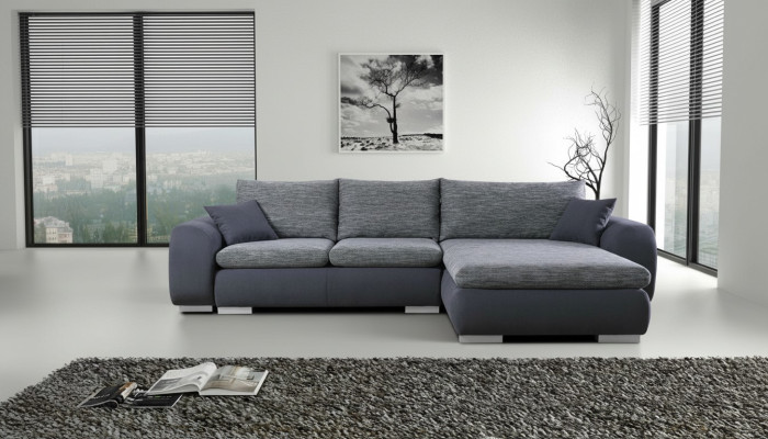 Hoekbank Bedfunctie Bank Grijze Bekleding Banken Textiel Bankstellen Sofa