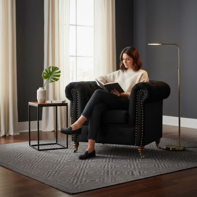 Ontwerp fauteuil leer luxe tv-bank 1-zits relaxbank lounge club