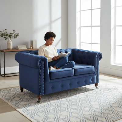 ontwerper 2-zits textiel bankstellen Nieuw Chesterfield bank bekleding