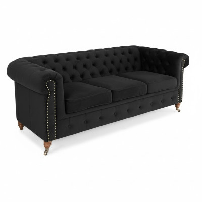 Chesterfield 3-zitsbank Stof Bank Stijlvol Ontwerp Klassiek Meubilair Nieuw