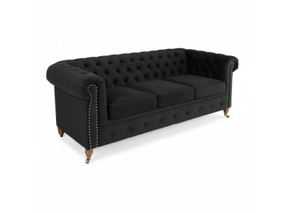 Chesterfield 3-zitsbank Stof Bank Stijlvol Ontwerp Klassiek Meubilair Nieuw