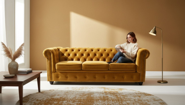 Chesterfield 3-zitsbank kantoorbank met slaapfunctie banken banken driezitter
