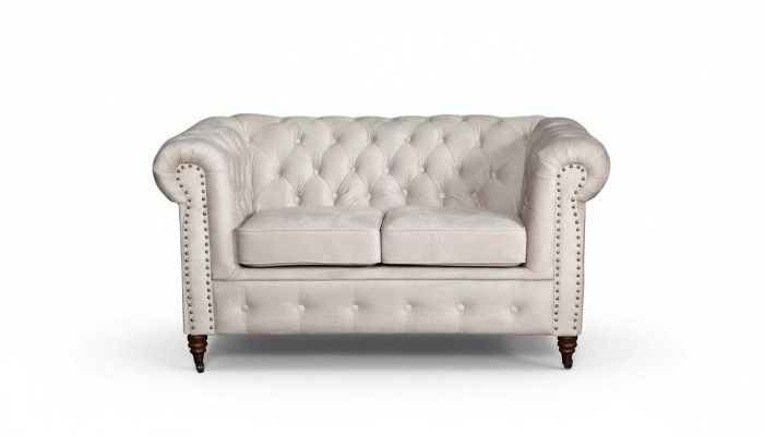 Sofa 2 zits Chesterfield bankstel textiel stof bank meubels Elegant ontwerp