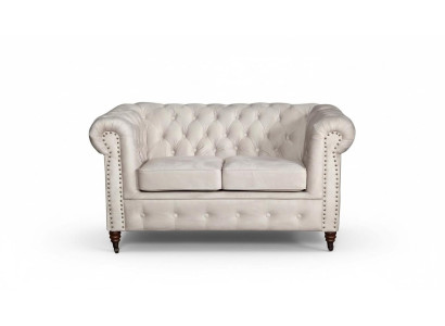 Sofa 2 zits Chesterfield bankstel textiel stof bank meubels Elegant ontwerp