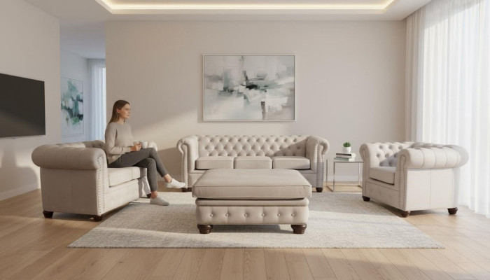 Bankstel 3+2+1-zitsbank Bank Stoel Bankstel Klassieke Banken