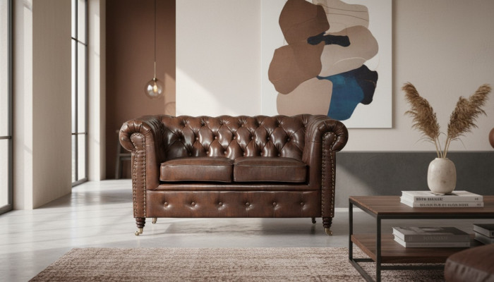 Sofa 2 zits designbanken gestoffeerd moderne zits stof tweezitter leer nieuw