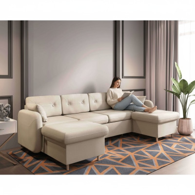 Hoekbank Bank Bekleding Bank Woonlandschap U Vorm Bedfunctie Textiel Stof