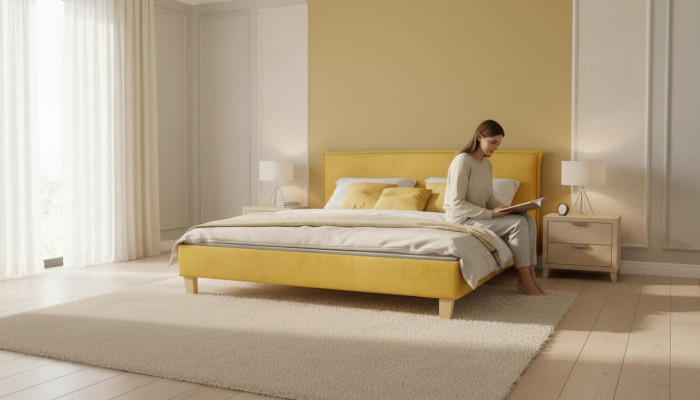 Ontwerper gestoffeerd bed bed bed textielbed tweepersoonsbed designer bed