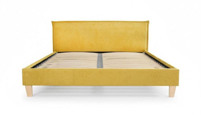 Tweepersoonsbed Bed Bedden Bekleding Slaapkamer Bedlade Huwelijk Geel Textiel Stof
