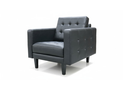 Fauteuil Club Lounge Ontwerper Leunstoel Gestoffeerde Bank 1-zits TV-leer