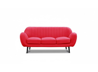 Driedelige bank gestoffeerd designbank 3-zitsbank woonkamer rood luxe bankstellen